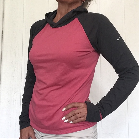 NIKE DRI FIT RUNNING LONG SLEEVE SCUBA HOOD TOP M - Picture 4 of 16